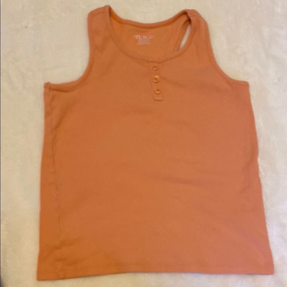 Orange Sleeveless Tank Top